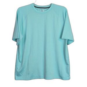 BCG Tru Wick Aqua Blue Athletic Shirt Men's L